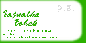hajnalka bohak business card